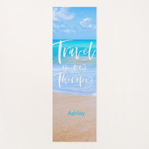 Esterilla De Yoga VIAJE ES MI TERAPIA White Quote Name Beach