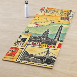 Esterilla De Yoga Viaje postal histórico