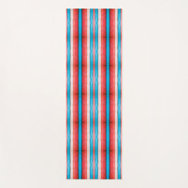 Esterilla De Yoga Vibrant red, blue and pink stripes pattern