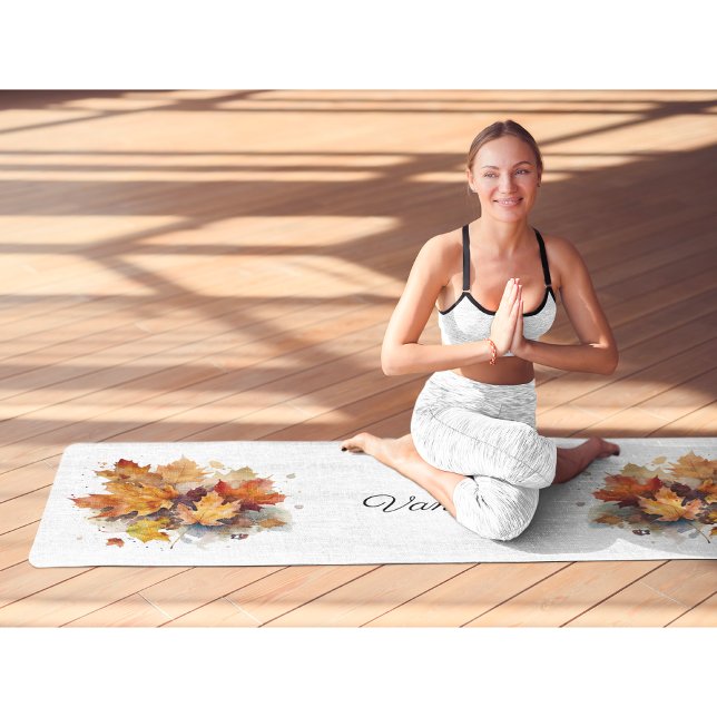 Esterilla De Yoga Vibrante acuarela de arce otoñal, personalizado (Subido por el creador)