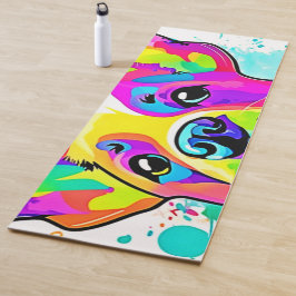 Esterilla De Yoga Vibrante Bulldog Frenchie Arte Cachorro