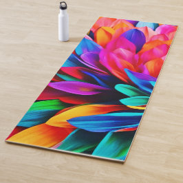 Esterilla De Yoga Vibrante resumen de la flor arcoiris