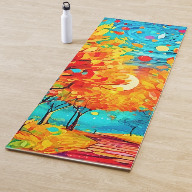 Esterilla De Yoga Vibrante sendero forestal a la luna (In situ)