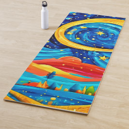 Esterilla De Yoga Vibrante Starry Night Style Art