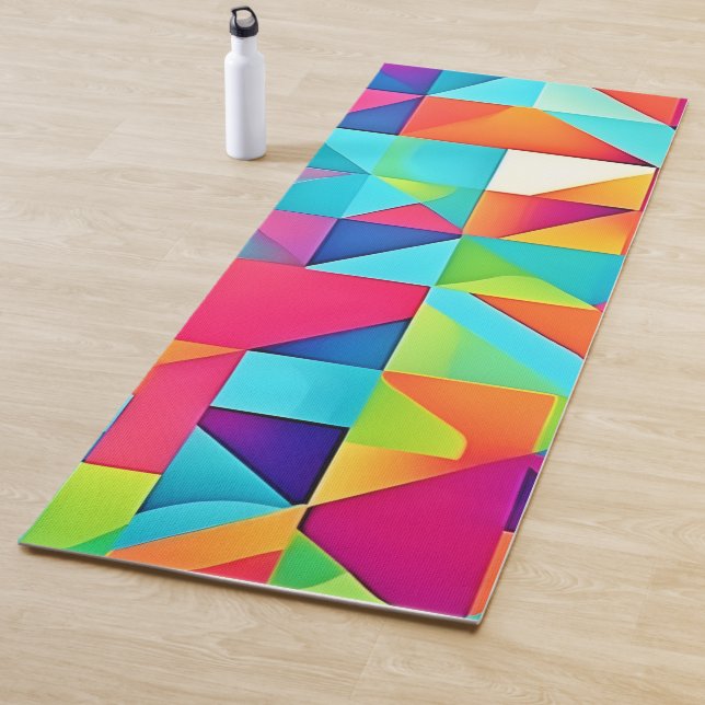 Esterilla De Yoga Vibrantes patrones abstractos coloridos (In situ)