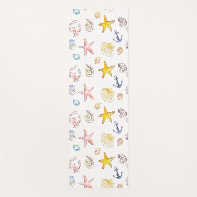 Esterilla De Yoga Vida marina y anclas (Anverso)