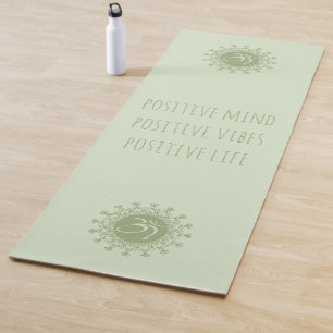 Esterilla De Yoga Vida y vibraciones de mente positiva de Om y Manda