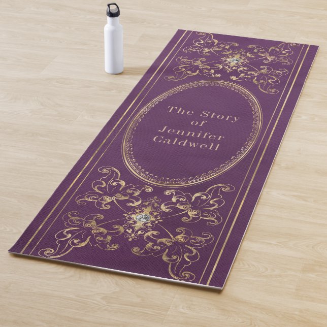 Esterilla De Yoga Vintage Book Spine Monograma Purple (In situ)
