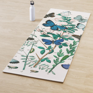 Esterilla De Yoga Vintage Butterfly Old Ilustracion Art