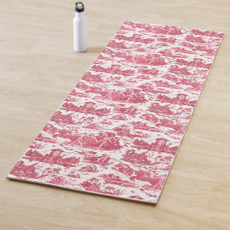 Esterilla De Yoga Vintage French Chariot of Dawn Toile de Jouy-Red