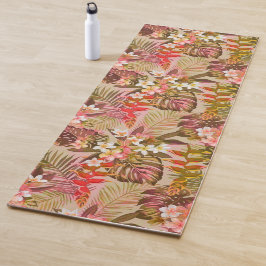 Esterilla De Yoga Vintage Tropical Garden Pattern Reversible