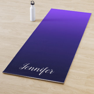 Esterilla De Yoga Violeta Azul Negro Ombre Personalizado