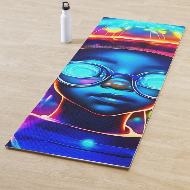 Esterilla De Yoga Visión de Niño Medusa Neon (In situ)