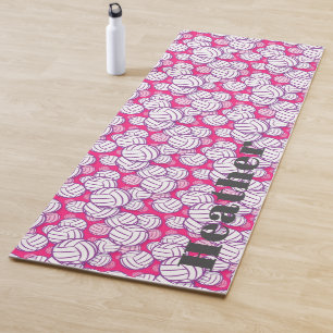 Esterilla De Yoga Voleibol monogramado rosa