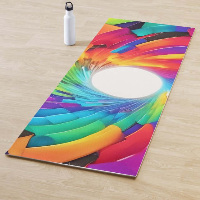 Esterilla De Yoga Vórtice Caleidoscópico: Un Viaje Colorido (In situ)