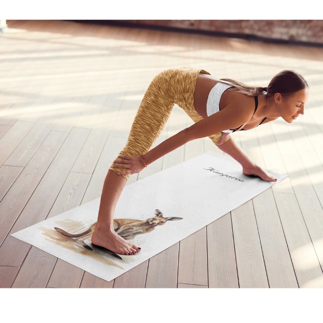 Esterilla De Yoga Wanderer de Outback: personalizado canguro acuarel (Subido por el creador)