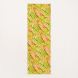 Esterilla De Yoga Wasabi Verde Terrenal Arte Abstracto Floral