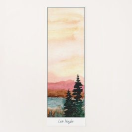 Esterilla De Yoga Watercolor Landscape Painting, Your Name