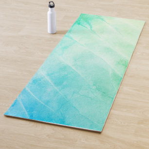 Esterilla De Yoga Watercolour moderna verde Mint