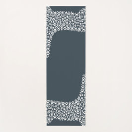 Esterilla De Yoga White Paw Print Dog Silhouette Pattern Fabric