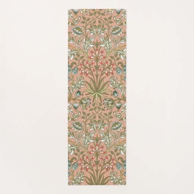 Esterilla De Yoga William Morris Hyacinth Flower Rosa Art (Reverso)