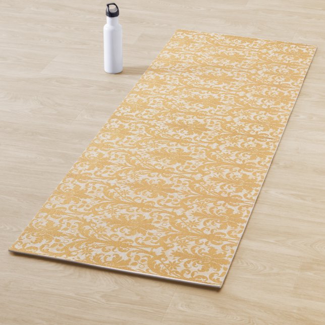 Esterilla De Yoga William Morris Sauce Willow & Gold Lujo Damask (In situ)