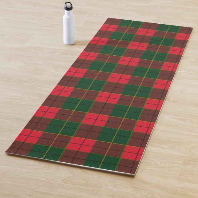 Esterilla De Yoga Winter Holiday Tartan pattern  Scottish red green (In situ)