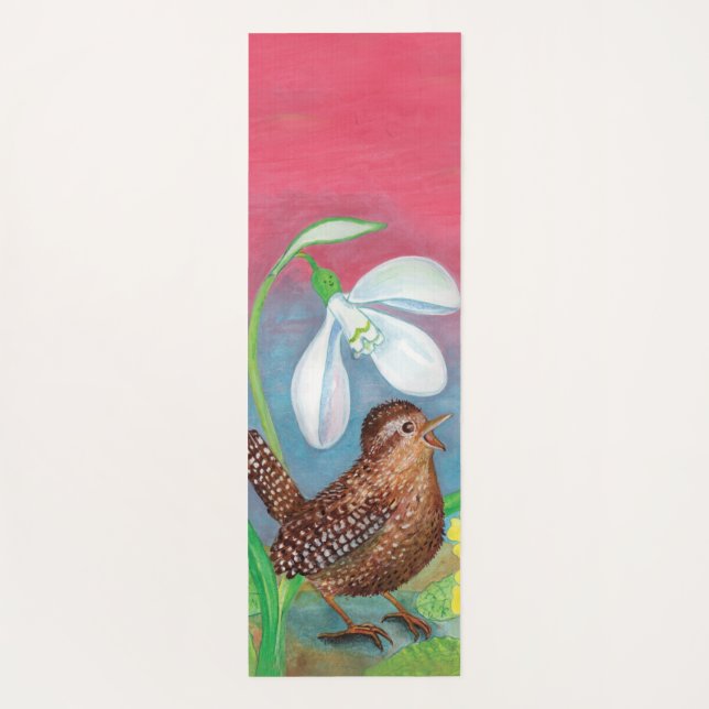 Esterilla De Yoga Wren Bird & Snowdrop & Spring (Reverso)