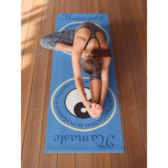 Esterilla De Yoga Yin Yang, entrenamiento azul francés, pilates y (Yin Yang French Blue Workout, Pilates and Yoga Mat)