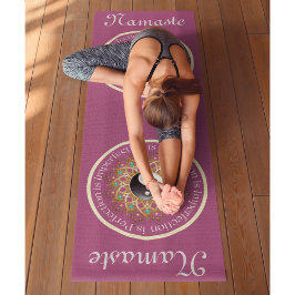 Esterilla De Yoga Yin Yang Magenta Workout, Pilates y