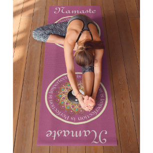 Esterilla De Yoga Yin Yang Magenta Workout, Pilates y