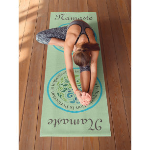 Esterilla De Yoga Yin Yang Pale Green Workout, Pilates y
