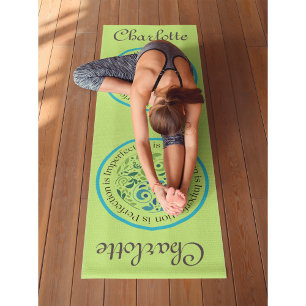 Esterilla De Yoga (Yo Personalizar) Yin Yang Olive Workout, Pilates