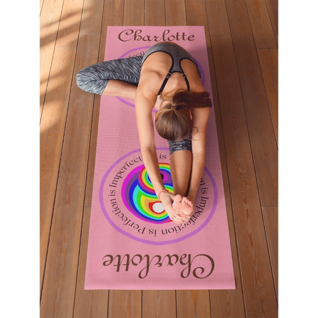 Esterilla De Yoga (Yo Personalizar) Yin Yang Taller Rosa, Pilates y ((Customize me) Yin Yang Pink Workout, Pilates and Yoga Mat)