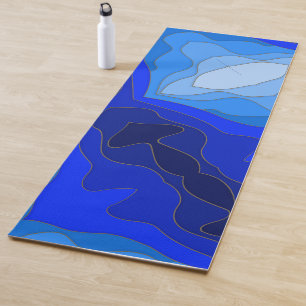 Esterilla De Yoga yoga azul de los fondos marinos