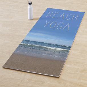 Esterilla De Yoga Yoga de la playa con el texto adaptable