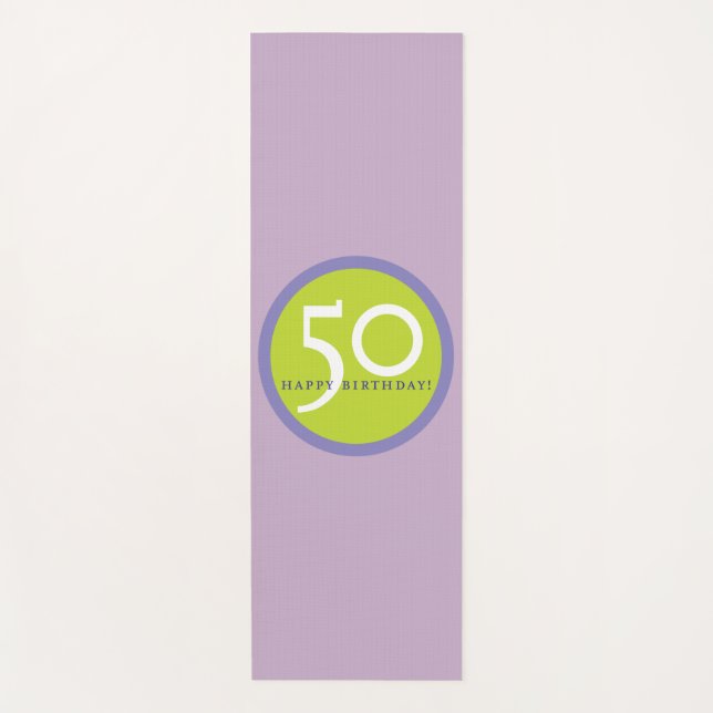 Esterilla De Yoga Yoga Feliz cumpleaños 50 (Anverso)