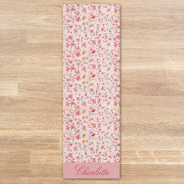 Esterilla De Yoga Yoga floral rosa personalizada