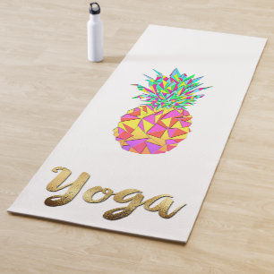 Esterilla De Yoga Yoga geométrica rosada femenina del oro de la pi