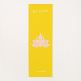 Esterilla De Yoga Yoga Namaste Gold Color Lotus Chica Pose Gráfico