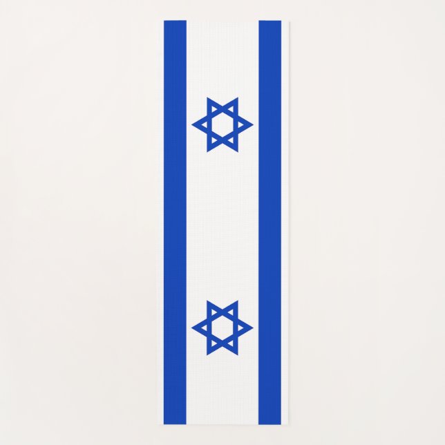 Esterilla De Yoga Yoga patriótico compite con bandera de Israel (Anverso)