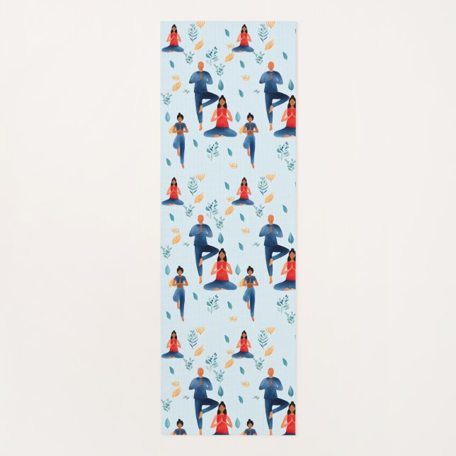 Esterilla De Yoga Yoga Poses, Meditation, New Age Art  (Anverso)