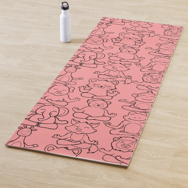 Esterilla De Yoga Yoga poses pattern | Yoga seamless pattern 17 (In situ)