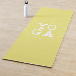 Esterilla De Yoga YOGA | Tipografía divertida - amarillo soleado