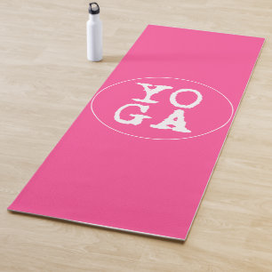 Esterilla De Yoga YOGA Tipografía divertida - Rosa caliente