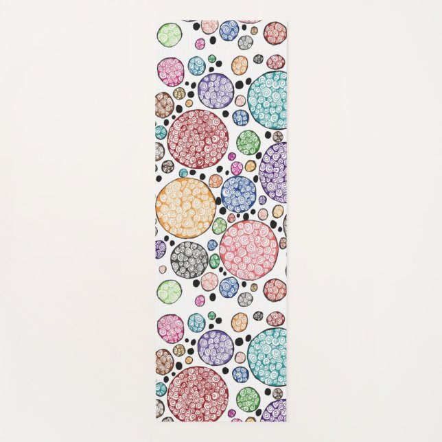 Esterilla De Yoga Zentangle circles pattern (Anverso)