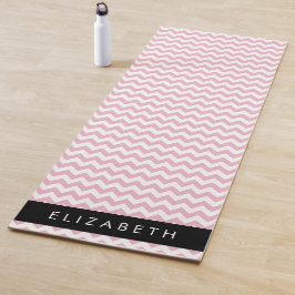 Esterilla De Yoga Zigzag Rosado, Chevron Rosa, Patrón De Ondas, Su N