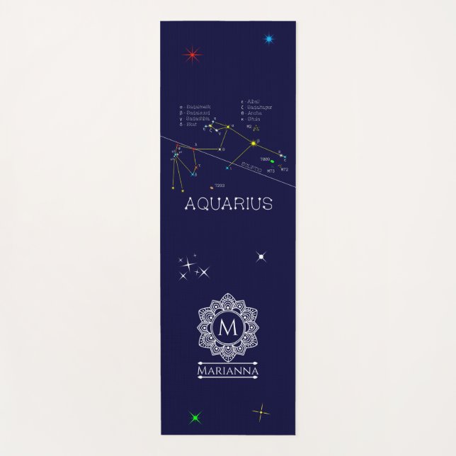 Esterilla De Yoga Zodiac Constellation Aquarius (Anverso)