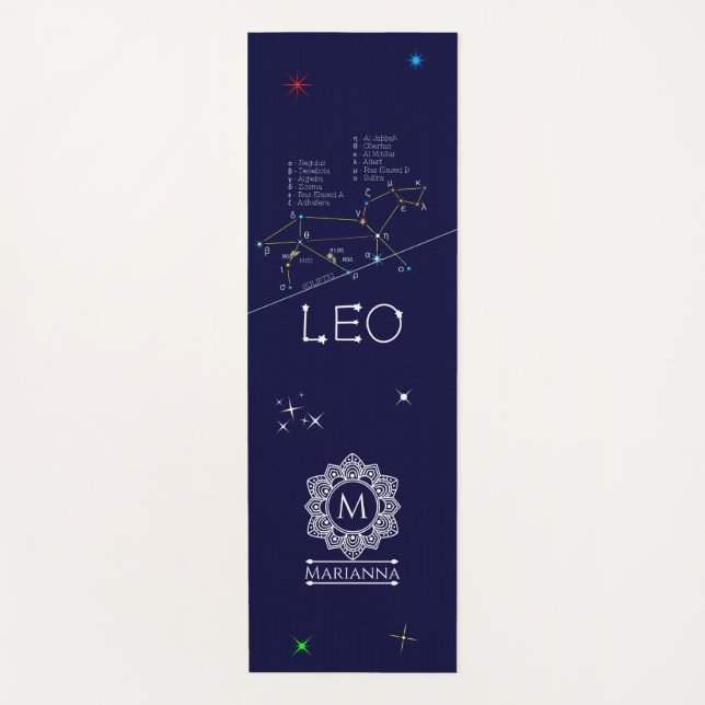 Esterilla De Yoga Zodiac Constellation Leo (Anverso)