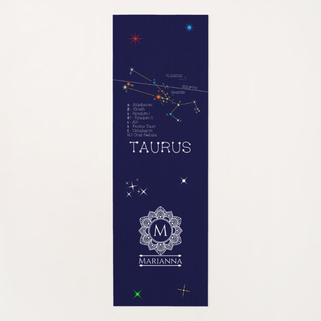 Esterilla De Yoga Zodiac Constellation Taurus (Anverso)